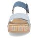 Remonte Wedge Sandals - Blue nubuck - D1N54-12 FLATFORM STITCH