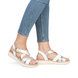 Remonte Comfortable Sandals - White Metallic - D2K53-91 BARIMARILA