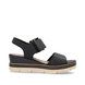 Remonte Wedge Sandals - Black leather - D2L53-00 BOUBUCK