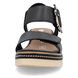 Remonte Wedge Sandals - Black leather - D2L53-00 BOUBUCK