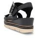 Remonte Wedge Sandals - Black leather - D2L53-00 BOUBUCK