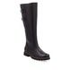 Remonte Knee-high Boots - Black leather - D8486-00 BRANDLO SHEEPSK