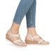 Remonte Wedge Sandals - Beige Light Gold - R6264-91 HYFAWN