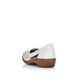 Rieker Comfort Slip On Shoes - WHITE LEATHER - 41356-80 DORIC OPEN