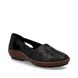 Rieker Comfort Slip On Shoes - Black leather - 44870-00 CINDI VEE