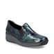 Rieker Comfort Slip On Shoes - Teal Croc - 48752-92 BOCCIAGOO