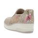 Rieker Comfort Slip On Shoes - Beige Floral - 48761-90 BOCCIAGOO