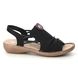 Rieker Comfortable Sandals - Black - 60872-00 REGIKORSLI