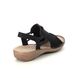 Rieker Comfortable Sandals - Black - 60872-00 REGIKORSLI