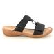 Rieker Slide Sandals - Black - 60885-00 REGITUVEL