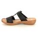 Rieker Slide Sandals - Black - 60885-00 REGITUVEL