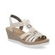 Rieker Wedge Sandals - Light Gold - 619B2-60 HYFAWNTI