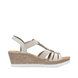 Rieker Wedge Sandals - Light Gold - 619B2-60 HYFAWNTI