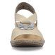 Rieker Wedge Sandals - Beige Floral - 624H6-93 FAWNELDA