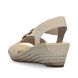 Rieker Wedge Sandals - Beige Floral - 624H6-93 FAWNELDA