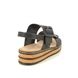 Rieker Wedge Sandals - Black - 62950-00 LOTUR SLIM