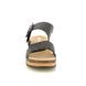 Rieker Wedge Sandals - Black - 62950-00 LOTUR SLIM