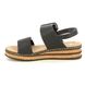 Rieker Wedge Sandals - Black - 62950-00 LOTUR SLIM