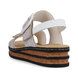 Rieker Flat Sandals - Off White - 62950-80 LOTUR SLIM