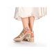 Rieker Heeled Sandals - Beige Floral - 64780-90 ALOR HIFRONT