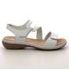 Rieker Comfortable Sandals - WHITE LEATHER - 659C7-80 TITILATER