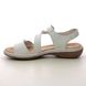 Rieker Comfortable Sandals - WHITE LEATHER - 659C7-80 TITILATER