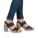 Rieker Heeled Sandals - Navy - 66876-14 FANTAS YVEL