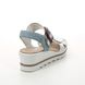 Rieker Wedge Sandals - White Light Blue - 67476-10 MONTUR