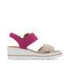 Rieker Wedge Sandals - Beige Fuchsia - 67476-31 MONTUR