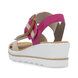 Rieker Wedge Sandals - Beige Fuchsia - 67476-31 MONTUR