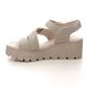 Rieker Wedge Sandals - Beige - 68055-62 NIKITUR