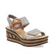 Rieker Wedge Sandals - Light Gold - 68176-40 HITUR