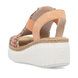 Rieker Wedge Sandals - Peach Multi - 69172-92 HIMARI