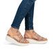 Rieker Wedge Sandals - Peach Multi - 69172-92 HIMARI