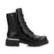 Rieker Biker Boots - Black patent - 72607-00 LUNA LACE