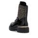 Rieker Biker Boots - Black patent - 72607-00 LUNA LACE