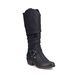 Rieker Knee-high Boots - Black - 93670-00 BERNALO TEX