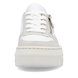 Rieker Trainers - White Grey Leather - M1909-80 LOMAZ PLATFORM