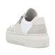 Rieker Trainers - White Grey Leather - M1909-80 LOMAZ PLATFORM