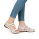 Rieker Comfortable Sandals - Off White Leather - 659C7-81 TITILATER