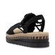 Rieker Flat Sandals - Black - V7972-00 RAFFA KORSLI