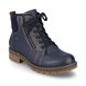 Rieker Lace Up Boots - Navy - Y9105-14 INDAZIP TEX