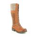 Rieker Knee-high Boots - Tan - Z0442-24 FRESH TEX LACE