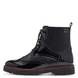 S Oliver Lace Up Boots - Black patent - 25232-43001 LEILA LACE