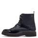 S Oliver Lace Up Boots - Navy patent - 25232-43805 LEILA LACE