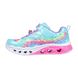 Skechers Girls Trainers - Turquoise Pink - 303253L FLUTTER LIGHTS