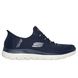 Skechers Trainers - Navy Silver - 150128 SLIP INS CLASSY