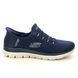 Skechers Trainers - Navy Silver - 150128 SLIP INS CLASSY