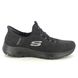 Skechers Trainers - Black - 150254 SLIP INS SMOOTH