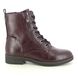 Tamaris Lace Up Boots - Wine - 2510741537 SHAEPEECH ZIP